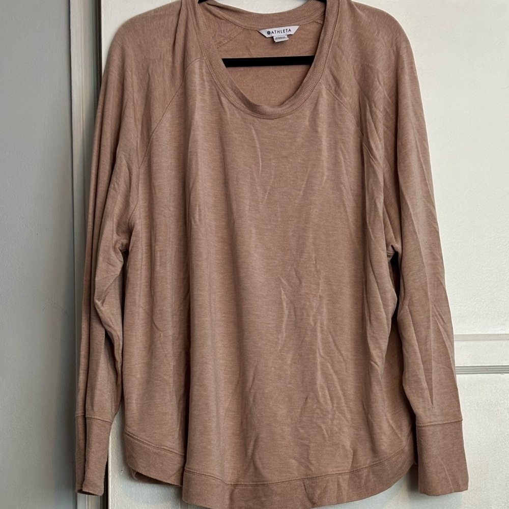 Athleta Brown Long Sleeve Sweatshirt